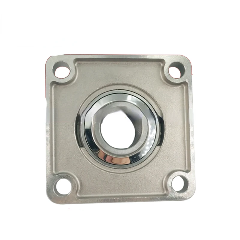 Square Stainless Steel Outer Spherical Bearing with Seat UC203.SF203 SF204 SF205 SF206 SF207