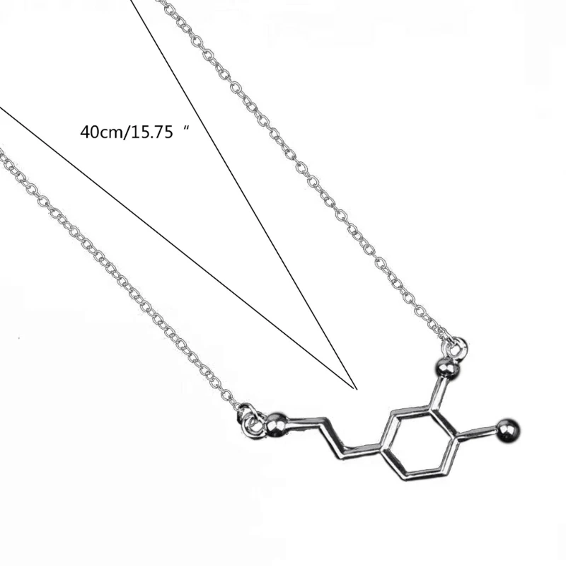 Formula Dopamine Necklace Unique Pendant Neck Chain for Science Lovers HXBA