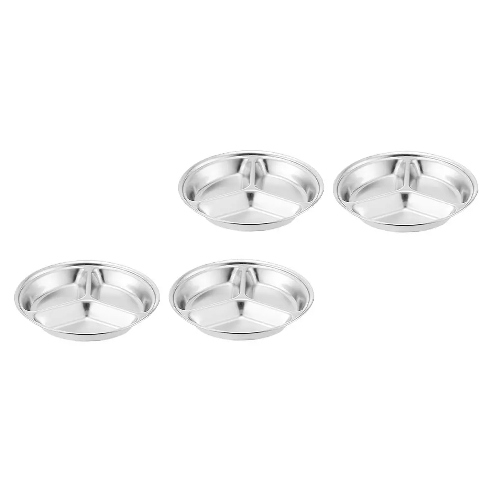 

4Pcs Stainless Steel Seasoning Plates Round Sauce Holders for Home Restaurant Appetizer Serving Seasoning Plate