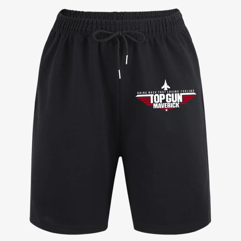 

Летние свободные эластичные шорты с принтом Top Gun Maverick, базовые спортивные брюки для повседневной носки, стильные повседневные брюки для мужчин, универсальные брюки для офиса