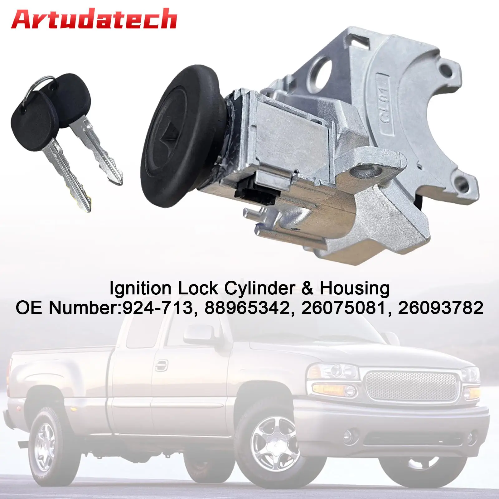 

Цилиндр замка зажигания Artudatech и корпус для Chevy GMC Cadillac Hummer 2000-2006 годов, автомобильные аксессуары