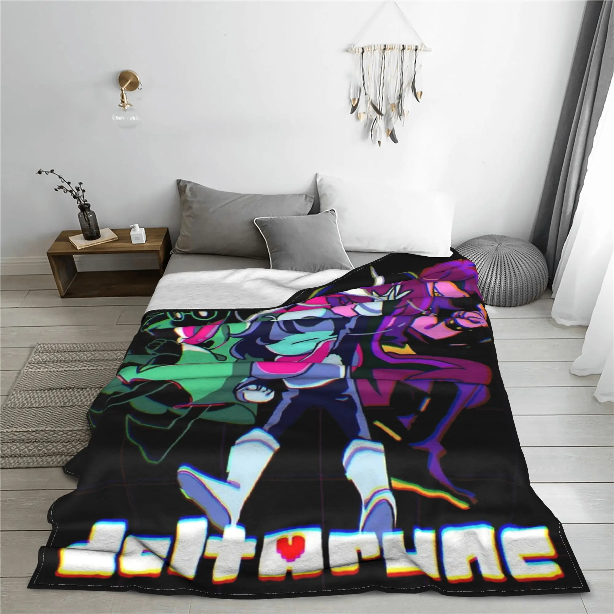 Deltarune الفصل سوزي كريس جريئة عمل تشكل بطانية سوبر لينة دافئ رمي البطانيات للأريكة أحجام متعددة أفخم رقيقة لحاف #3