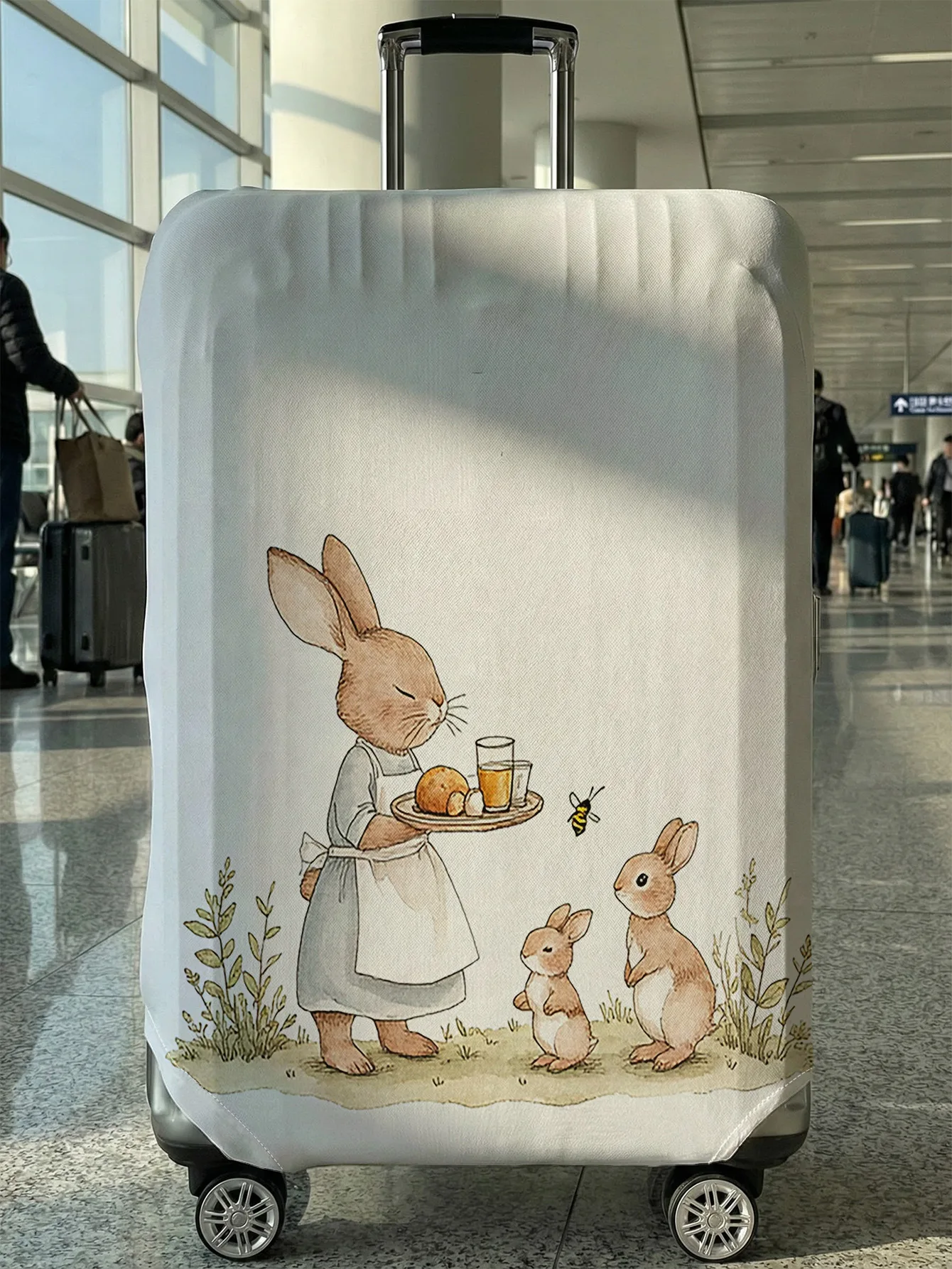 

Защитный чехол для багажа Rabbit Mama Meal, подходит для чемоданов 18-32 дюймов, чехлы для ручек чемоданов, аксессуары для путешествий