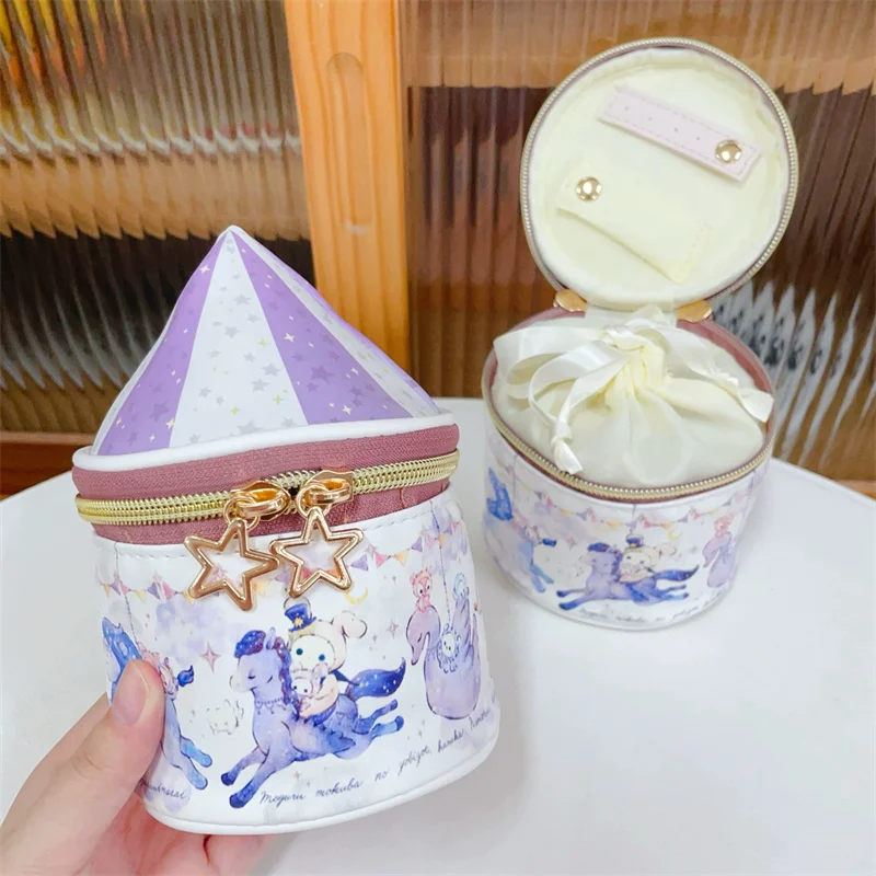 Sentimental Circus Makeup Bag Box Multi Storage Organizer Cartoon Kawaii Cute Jewelry Bag Small Cosmetic Pouch Toiletries Bag