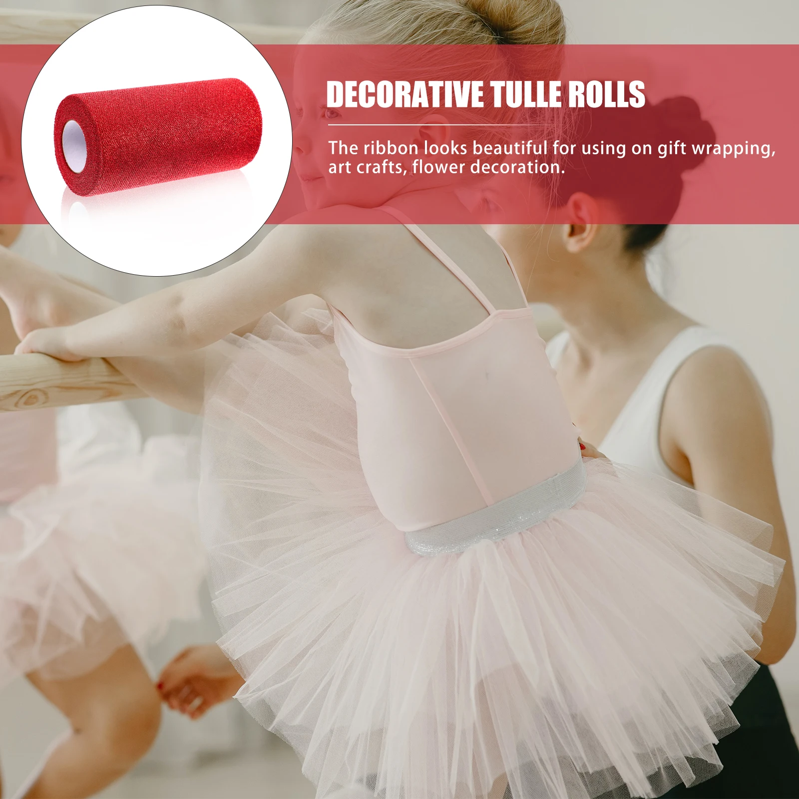 

1 Roll Decorative Tulle Ribbon Mesh Gauze For Wedding Party Decoration Diy Craft Gift Wrapping Tulle Fabric Ornaments Handicraft