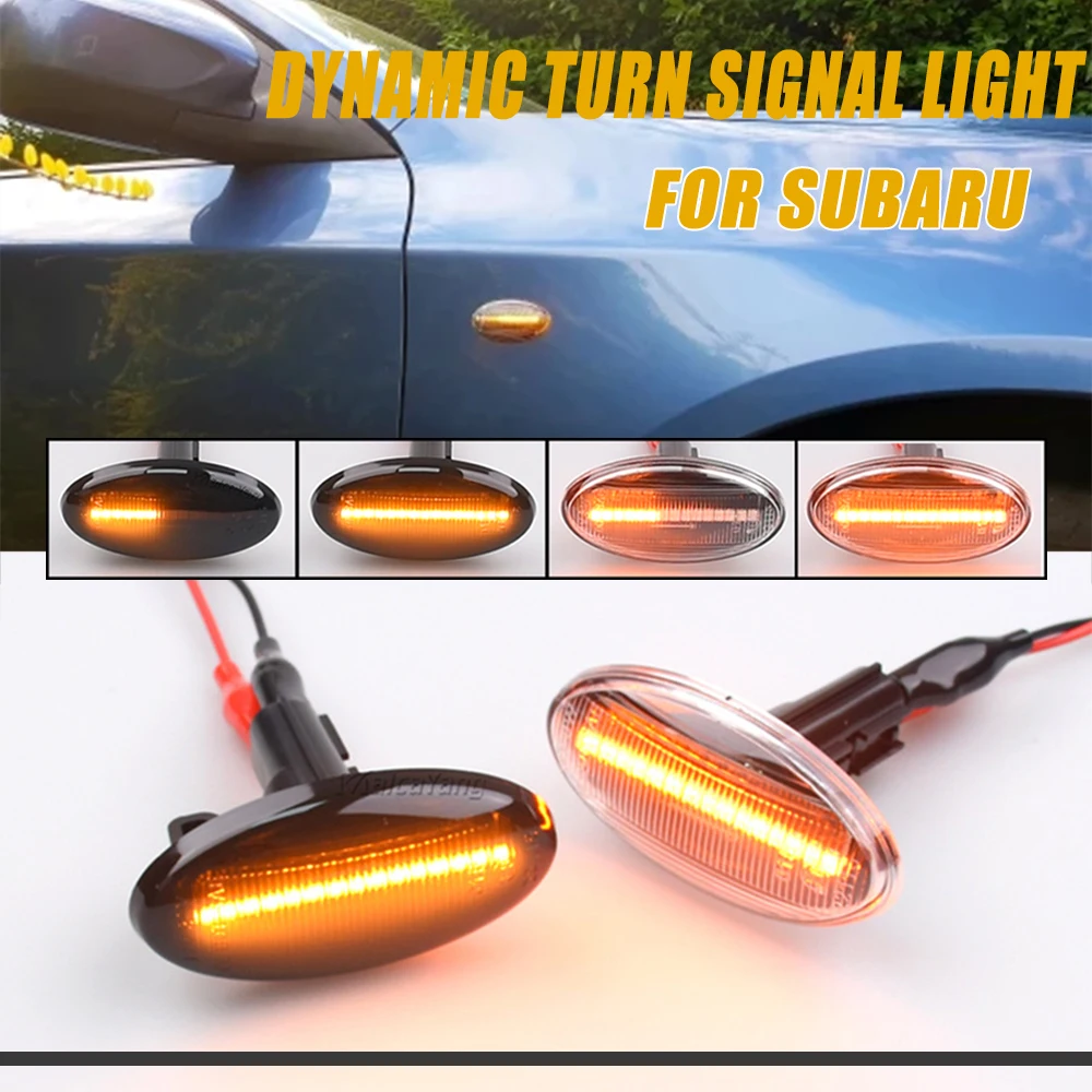 LED Dynamic Side Marker Turn Signal Light For Subaru Forester Impreza WRX STI GDA GDB Sequential Blinker 2008 2009 2010-2019