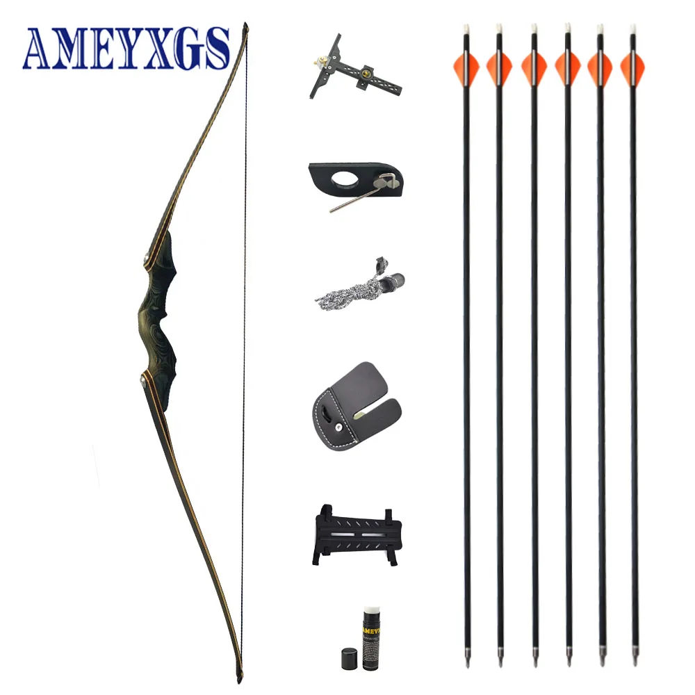 

30-60lbs 60 Inch Archery Recurve Bow Black Left Right Hand for Archery Hunting Shooting Sport