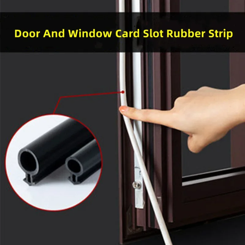 10M O type Silicon Rubber Plastic steel door and window sealing strip Draft Stopper Hollow Bulb Barb Tubular Gasket 5x11 5x13mm