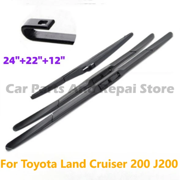 For Toyota Land Cruiser J200 2008-2020 Boneless Windshield Wipers, Soft Rubber Scratch Free Perfect