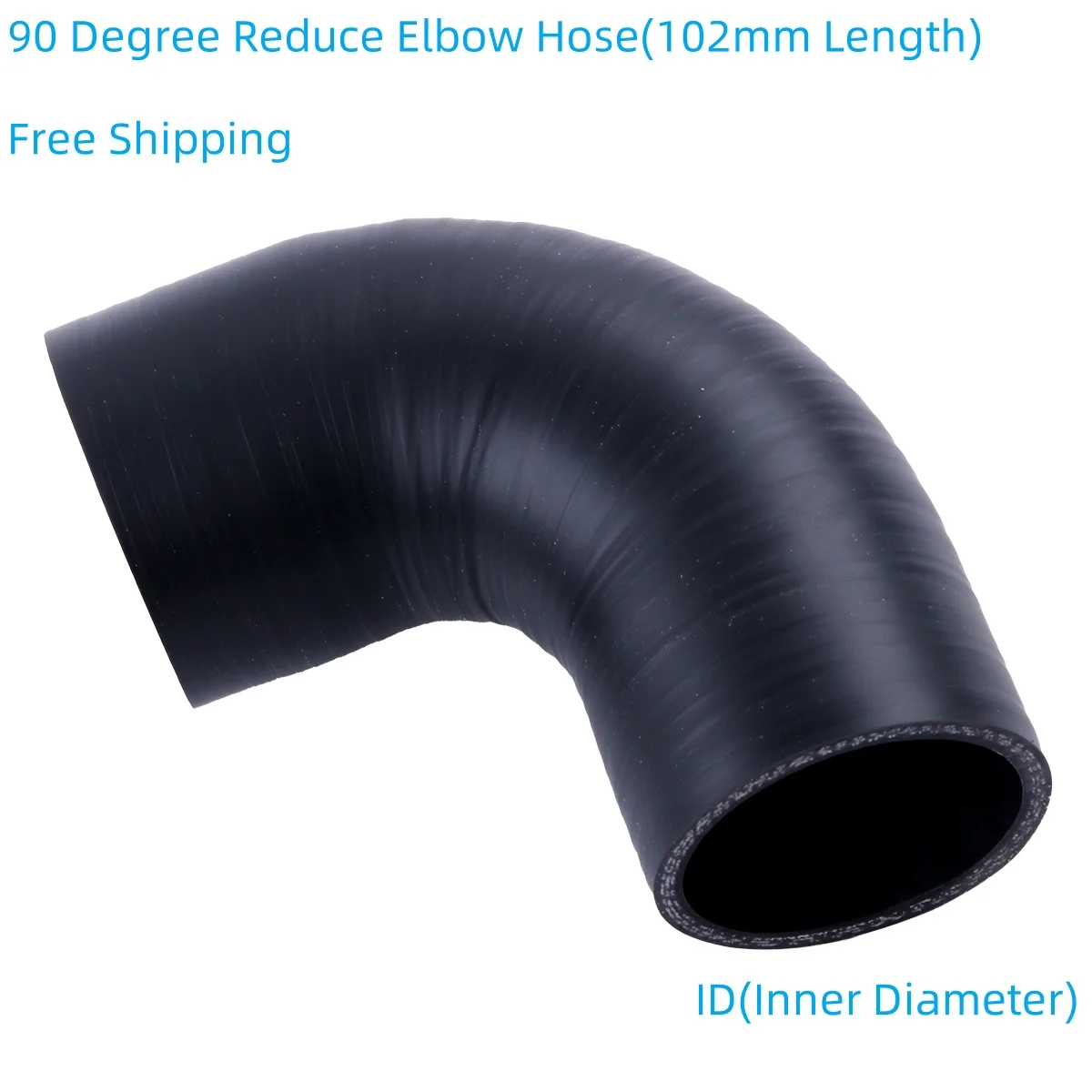 

90 Degree Reduce Elbow Universal Matt Black ID 57mm 60mm 63mm 65mm 70mm 76mm 80mm 85mm 90mm Silicone Coolant Intercooler Pipe