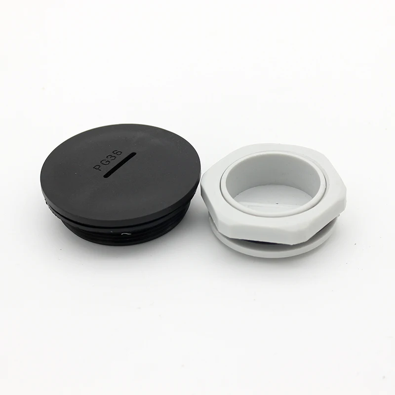 2/10pcs M12-M70 PG7-PG63 High quality Waterproof Plastic Screw Cap Cable Threaded Plug Cap Black and White