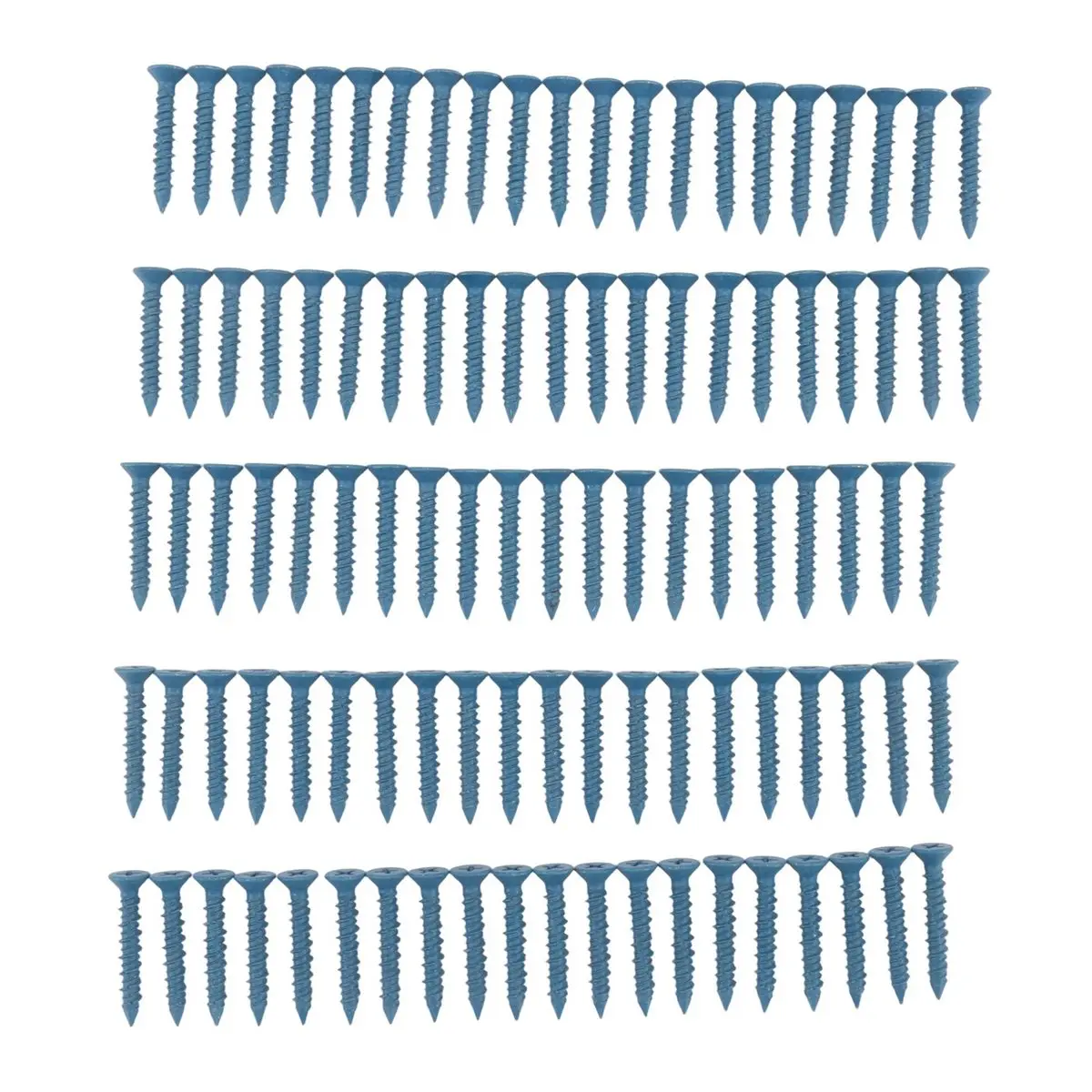 

A58Z 100PCS 3/16 x 1-1/4In Blue Flat Phillips Concrete Diamond Point Screw Anchor for Anchoring to Masonry