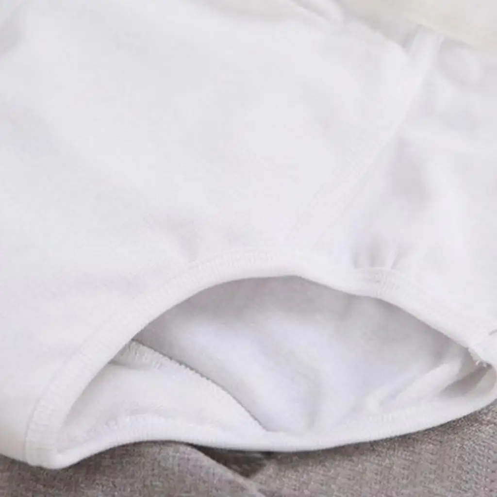 ملابس داخلية قطنية تساعد على سلس البول قابلة للغسل للرجال باللون الأبيض مقاس XXL #6