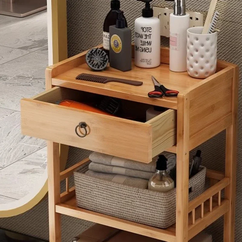 木製サロントロリーカート医療ローリングホイールサロントロリー美容機器 Muebles Peluqueria 商業家具 YN50ST