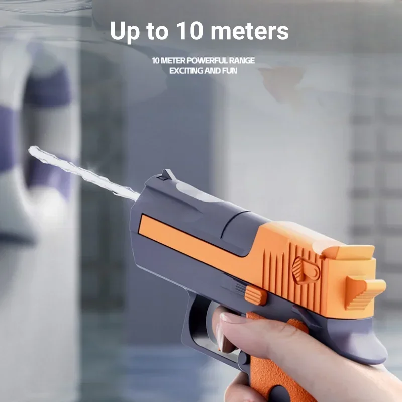 Crianças mecânica de queima contínua pistola de água brinquedos alta pressão mini pistola armas de água para o bebê diversão verão ao ar livre praia piscina brinquedo