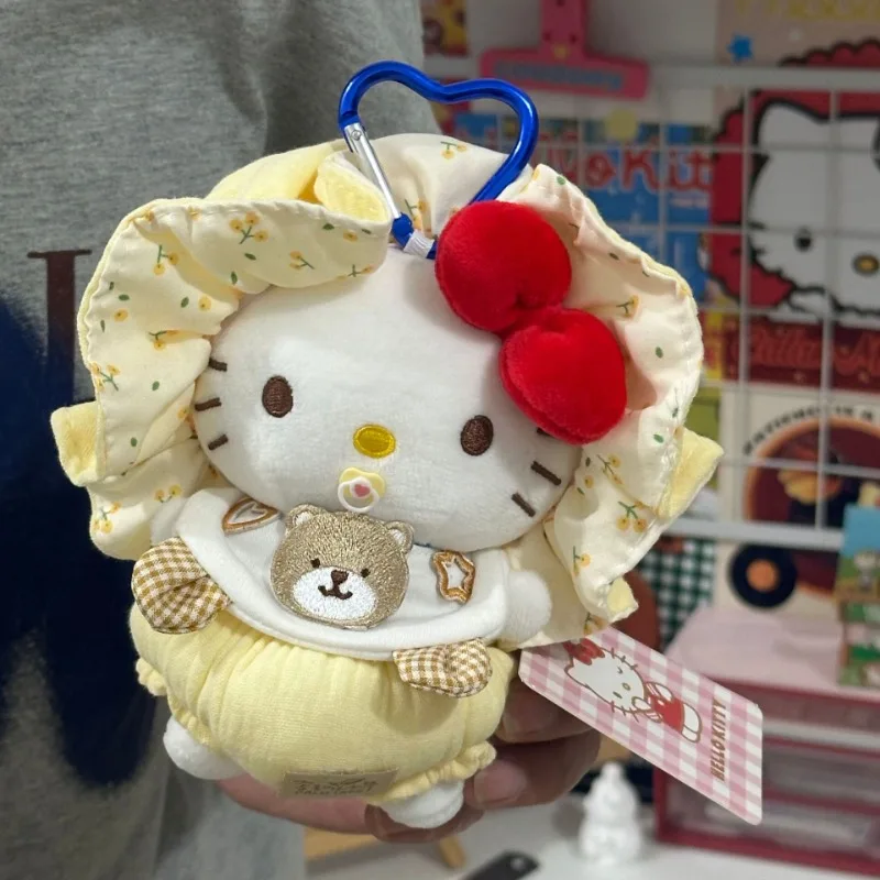 

2025 New Pacifier Hello Kitty Pendant Tag Super Cute Girl Plush Doll Backpack Keychain Bag Decoration Birthday Gift