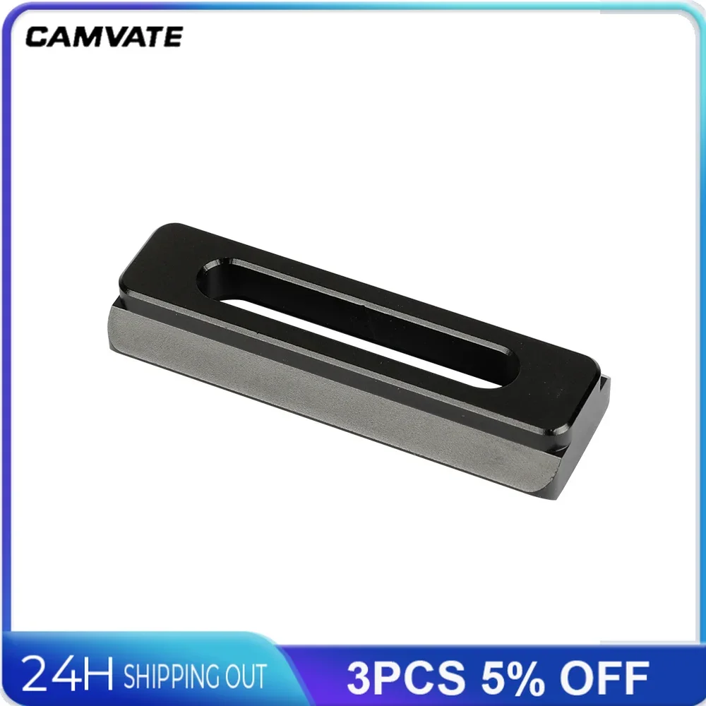 CAMVATE Standard NATO Safety Rail Quick Release Bar 60mm Long With Screw Mounting Slot For RED, Epic/Scarlet, Black Magic Camera