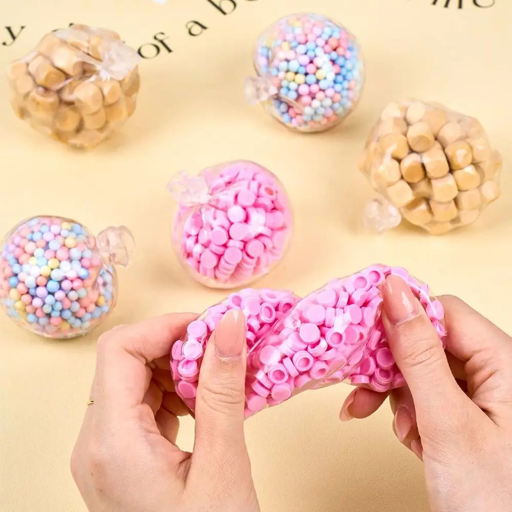Smooth Surface Granules Beads Filler Round Shape Hollow Back Craft Filler Pellets Multicolor Squeeze Ball Fillers Slime Crafts