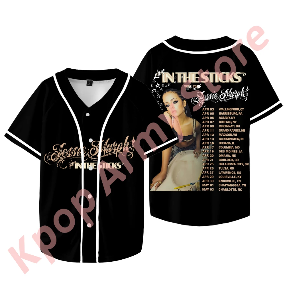 Jessie Murph The Sticks Tour Baseball Jacket New Logo Merch Tee Women Men Fashion Casual Short Sleeve T-shirts