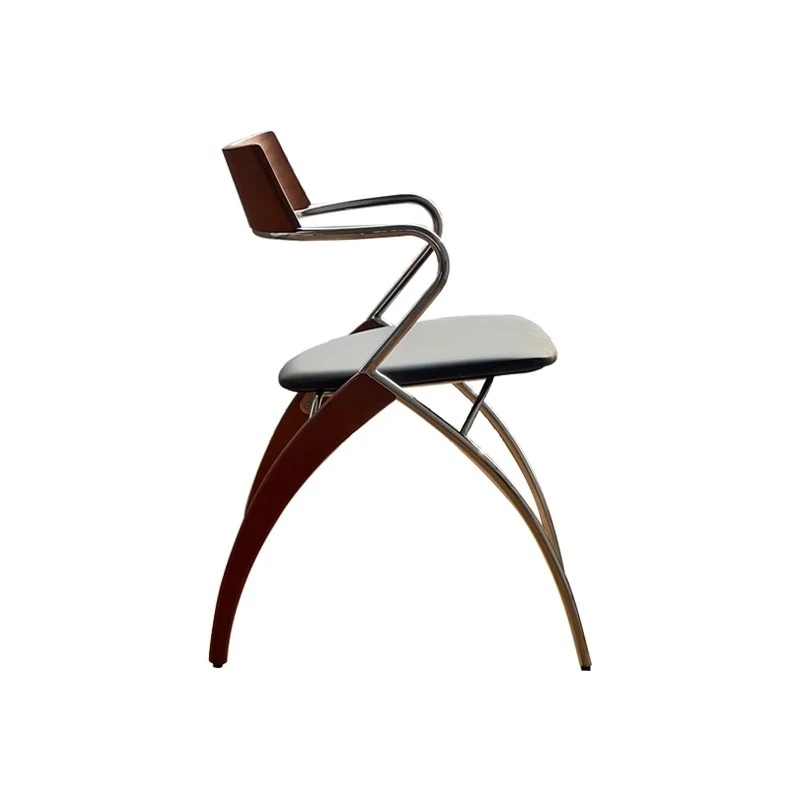 

Dining chair retro simple home solid wood back armchair Internet celebrity cafe lounge chair