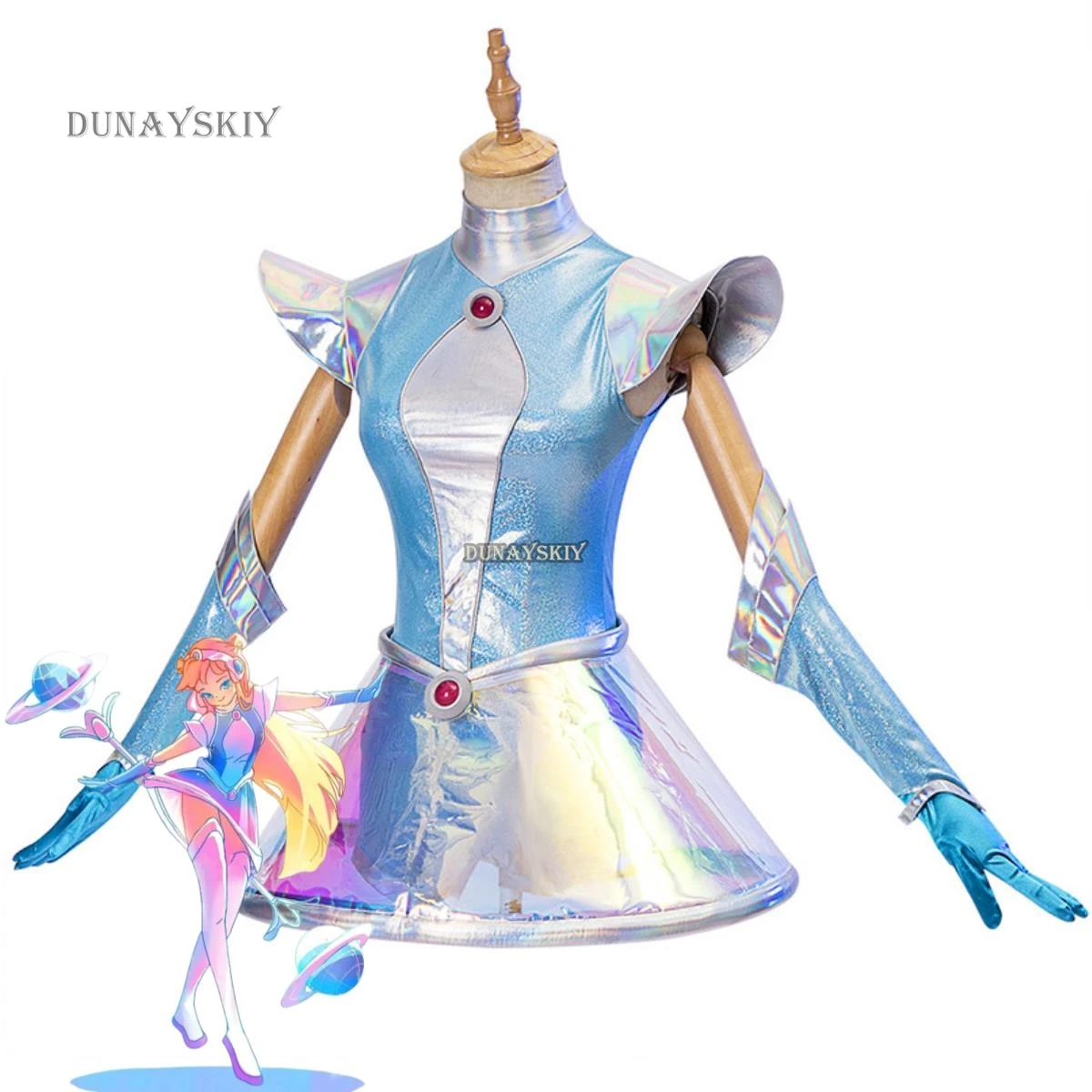 Game LOL Luxanna Crownguard Lady of Luminosity Lux Cosplay Costume Skin Lacras's 