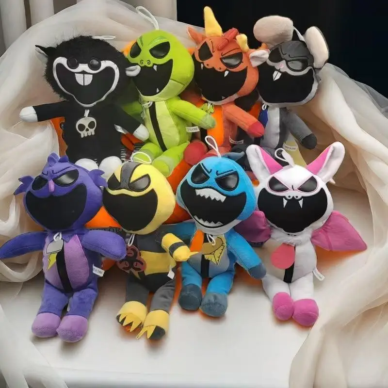 Nightmare Critters Game Animation Peripheral Plush Doll Toy 30CM Boy Girl Doll Pendant Ornament Sleepy Cat Smiling Animal Gift