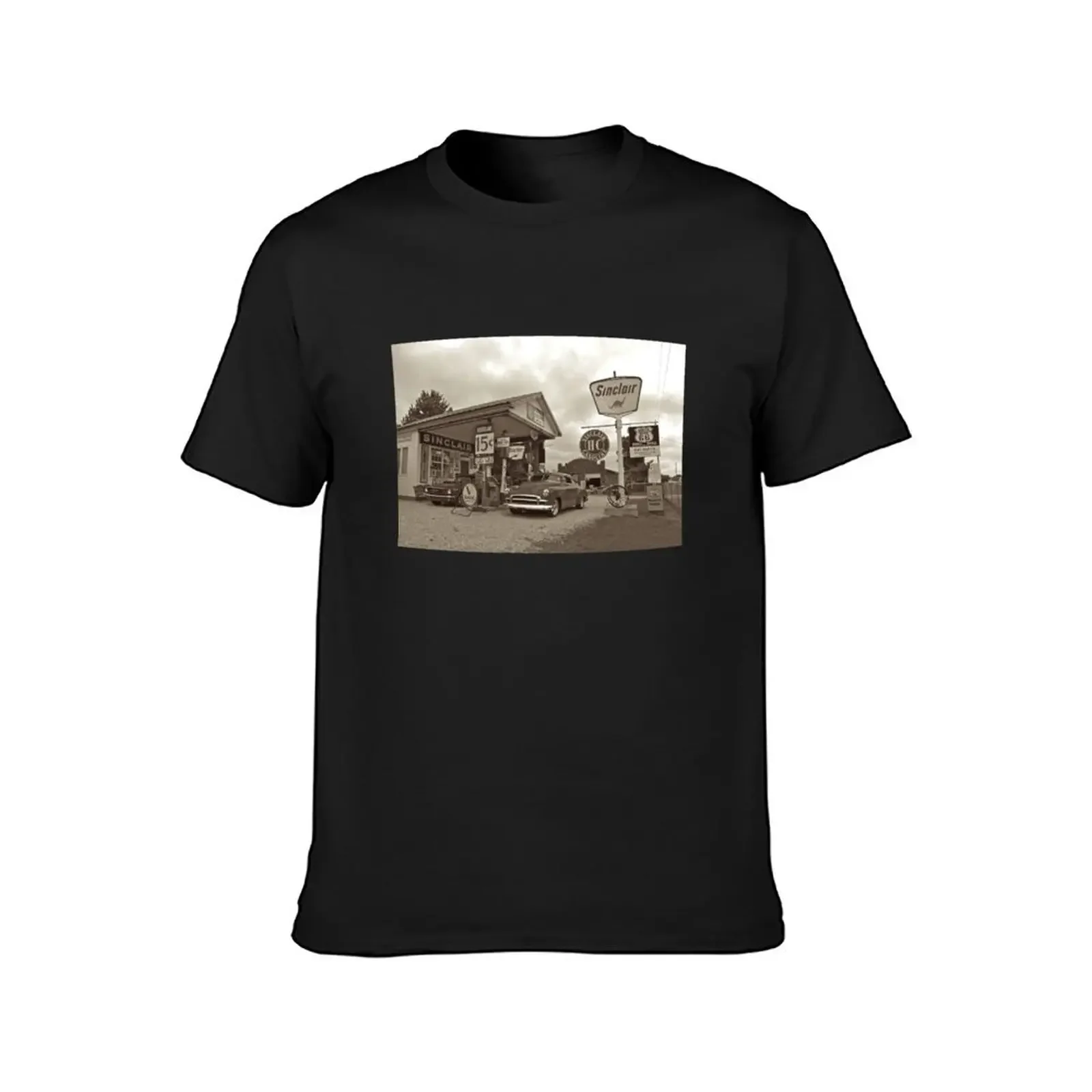 Old Gas Station T-Shirt graphic tee shirt shirts graphic tee Short sleeve tee men