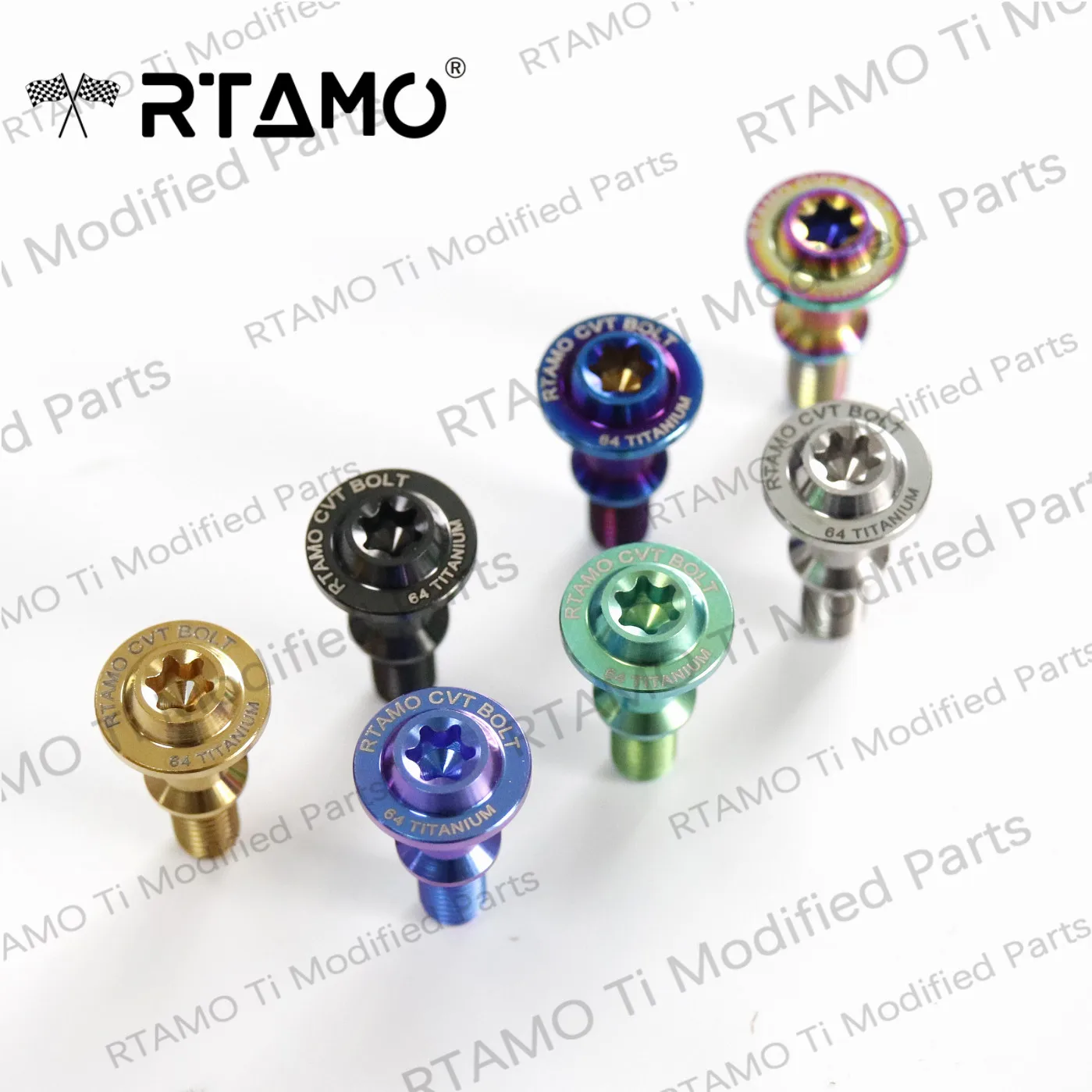 RTAMO Titanium Alloy CVT Bolts with Rubber Sleeve for XMAX NMAX AEROX155