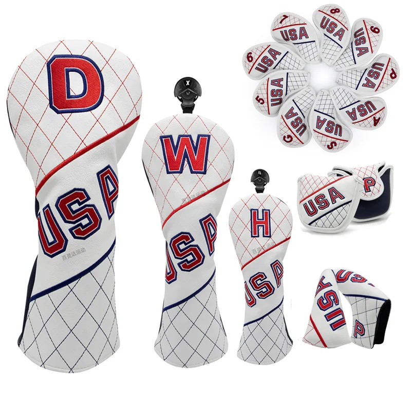 USA Made Golf Wooden Rod Cover PU Semicircle Right Angle Iron Push Rod Cover for Golf Training