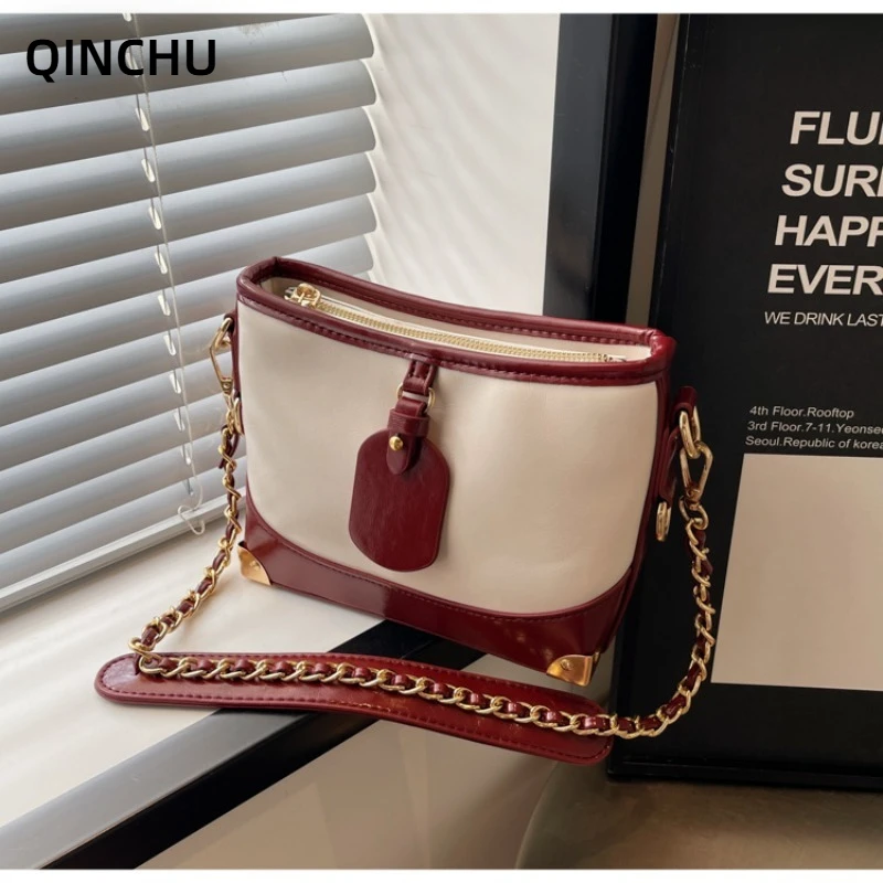 

Женская сумка-ведро QINCHU: модная наплечная сумка с уникальным дизайном, вместительная сумка через плечо