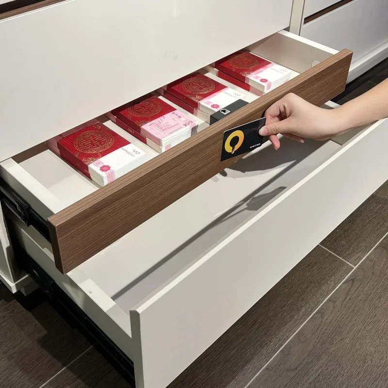 Installation-free hidden compartment locker three or four chest cabinet combination bedroom light luxury drawer cabinet solid wo