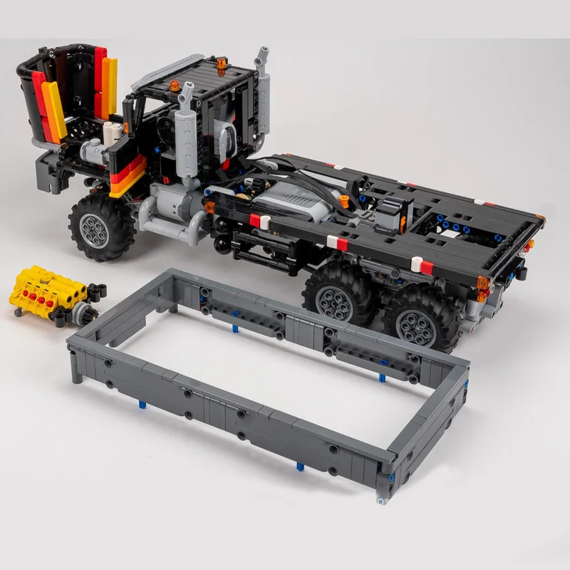 1500 PCS Racing Car 6×6 Offroad Truck MOC Customize Modular Building Block Creative Design Educational DIY Toy Christmas Gift