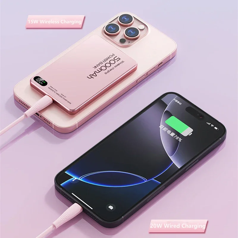 Ultra Thin Magsafe Power Bank PD20W Fast Charging 10000mAh Magnetic Wireless Charger For iPhone Samsung Huawei Xiaomi Poverbank