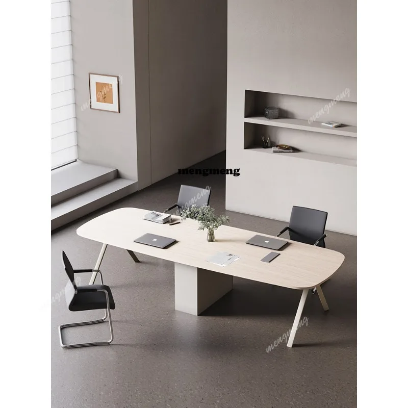 

Small conference table workbench long business negotiation table and chair combination meeting