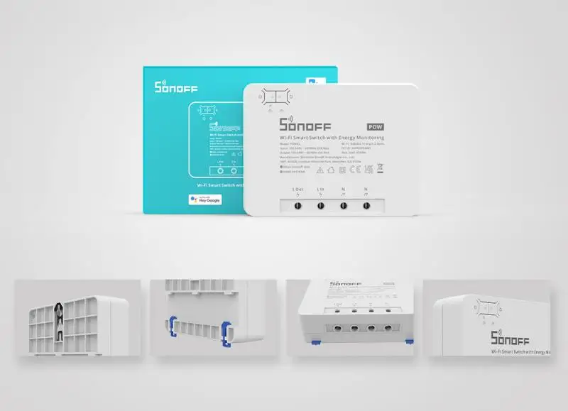

Sonoff Ewelink WiFi Powr3 Интеллектуальный переключатель высокой мощности Управление приложением 25A/5500 Вт Выходная мощность Alexa Google Assistant Smartthings