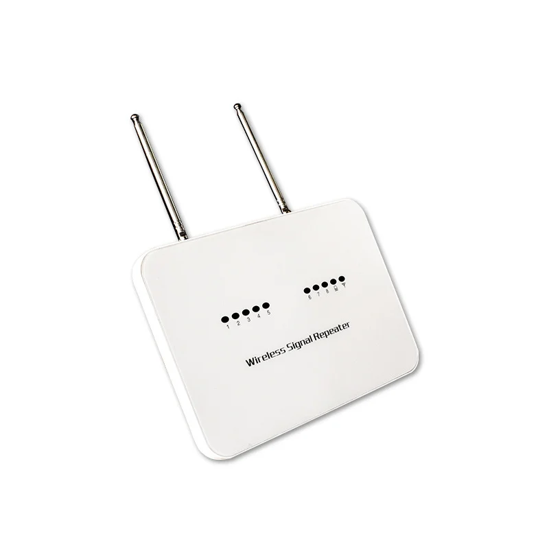 Indoor Smoke Sensing Gas Signal Relay Extender 433 Wireless Signal Amplifier Frequency Converter Transfer to Alarm Host