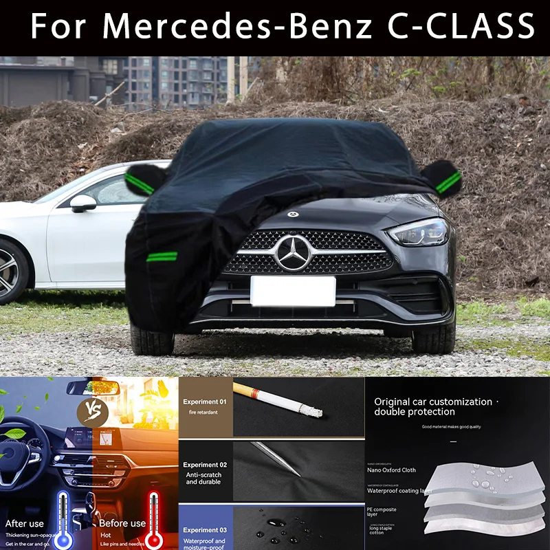 

For Mercedes-Benz C-CLASS Outdoor Protection Full Car Covers Snow Cover Sunshade Waterproof Dustproof Exterior Car accessories