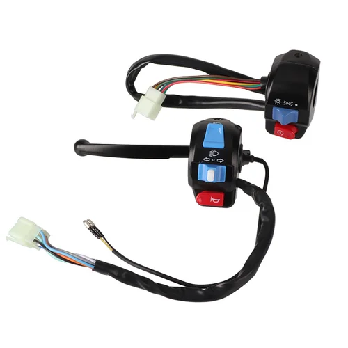 Conjunto de Control de interruptor de manillar, señal de giro de bocina, 12v, 7/8 pulgadas, 22mm, adecuado para sistema de frenos de disco, ciclomotor GY6 50cc 125cc 150cc