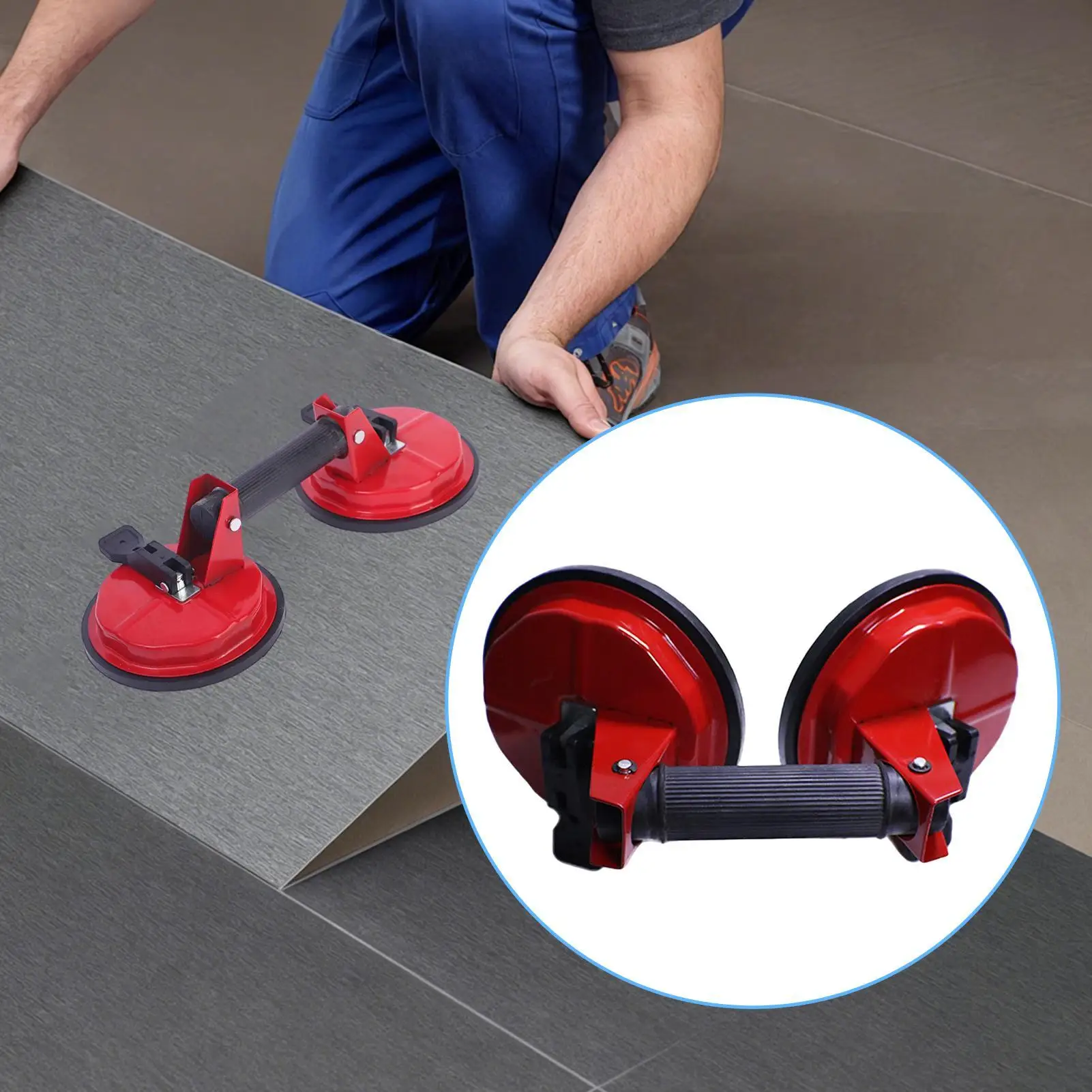 Glass Suction Cups Double-Claw Metal Dent Puller Tile Window Lifting Suction Cups For Granite Panel Laminate Hardwood Windshield