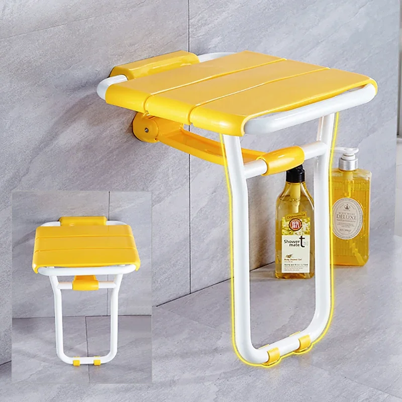 

Wall Mounted Folding Chair Elderly And Pregnant Women Shower Folding Stool Multifunctional Furniture Porch Shoe Changing Seat