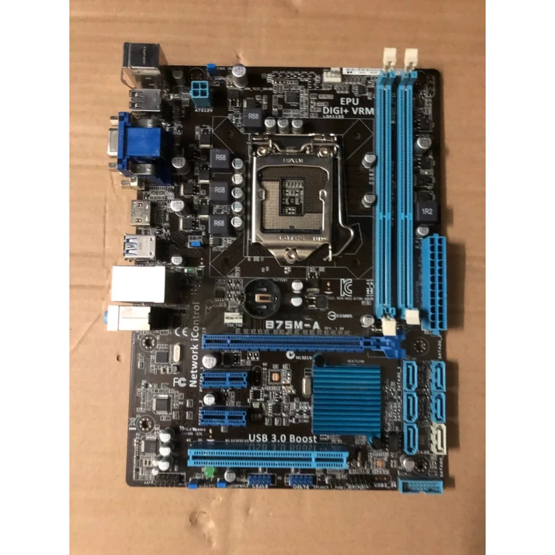 Tarjeta Madre mATX Usada para ASUS B75M-A LGA1155 B75 DDR3 HDMI DVI VGA Triple Pantalla SATA3 USB3.0 2/3Gen Intel