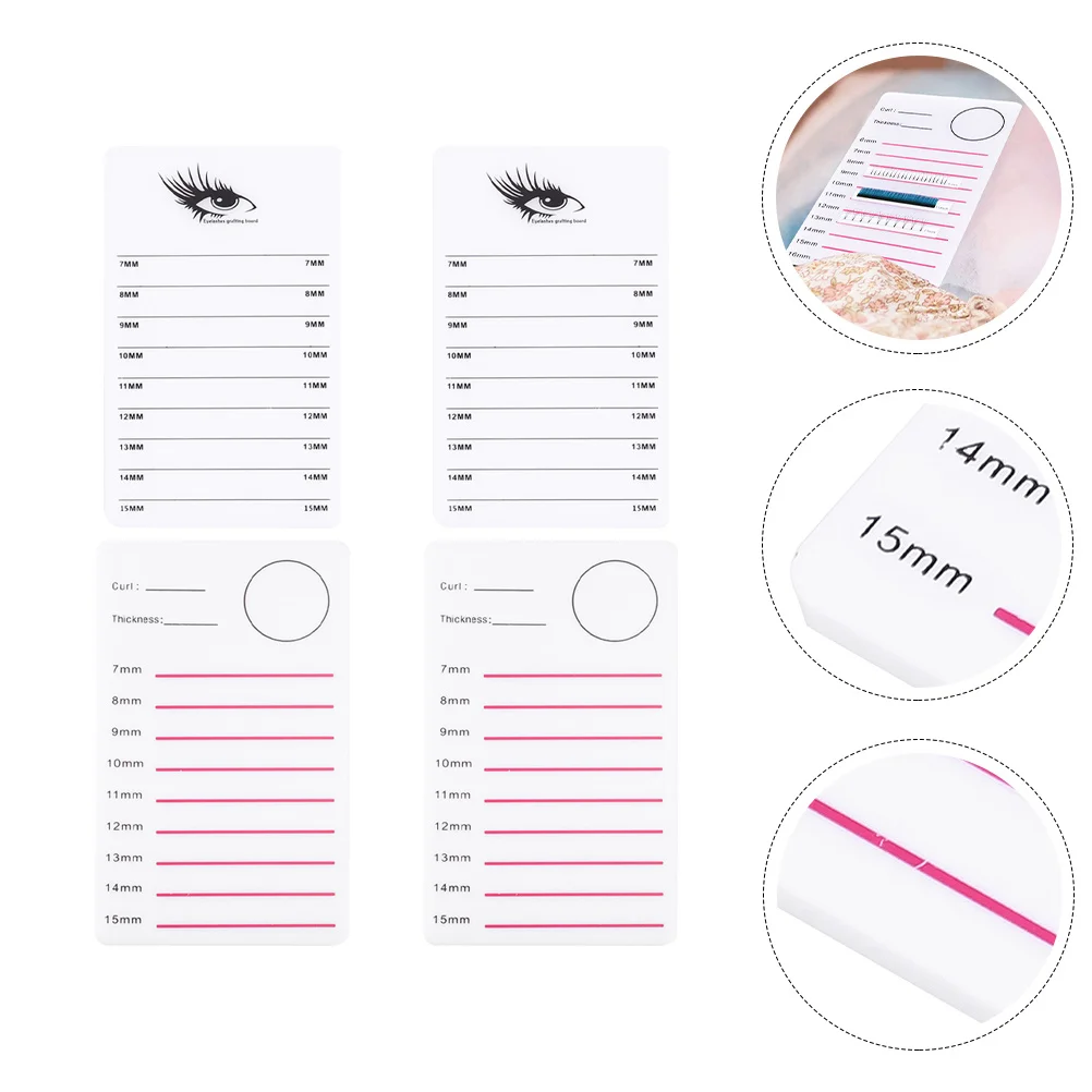 4 قطعة رمش البليت قابلة لإعادة الاستخدام لاش تمديد حامل لصالون المنزل استخدام دائم الاكريليك عرض مجلس واضح مرقمة صينية #6