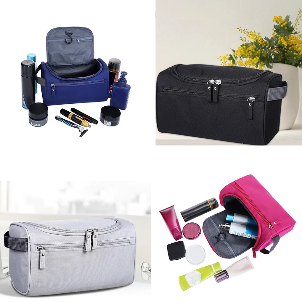 Borsa portaoggetti portatile da uomo in poliestere borsa da toilette Organizer da viaggio per donna borsa da viaggio impermeabile da appendere