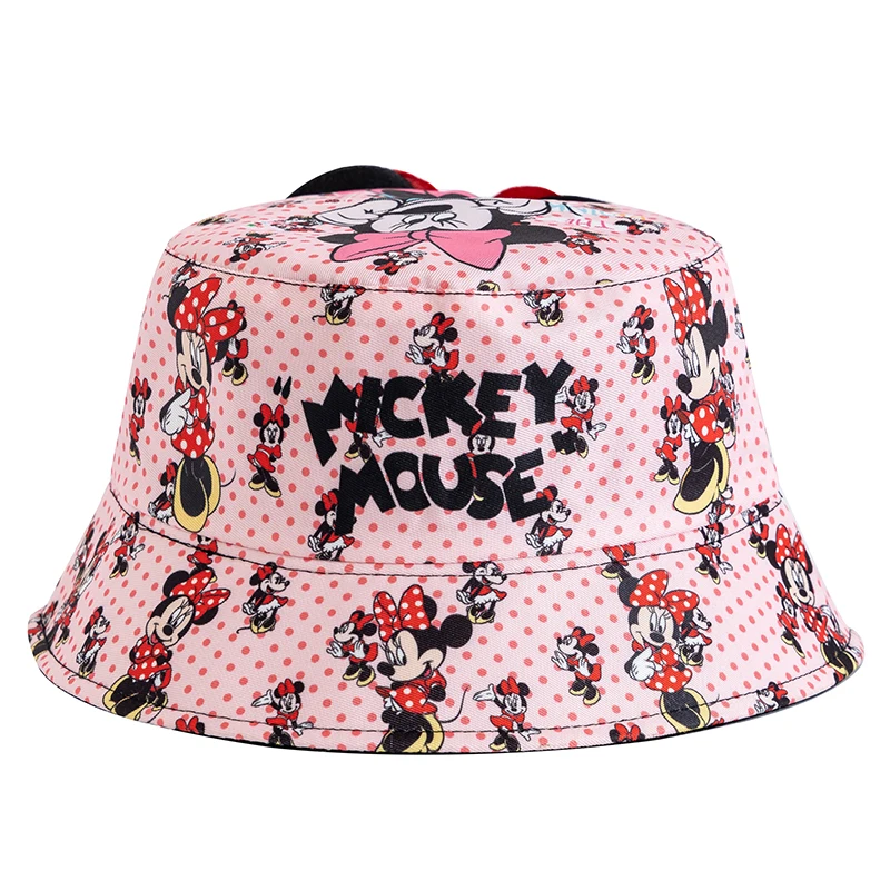 New Children\'s Mickey And Minne Bucket Hat Cartoon Cute Boys Girls Cap