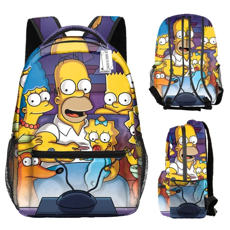 

Anime Simpsons cosplay Schoolbag Bart Simpson Cartoon Creative Student Large Capacity Shoulder Bag Outdoor Travel Bag gift