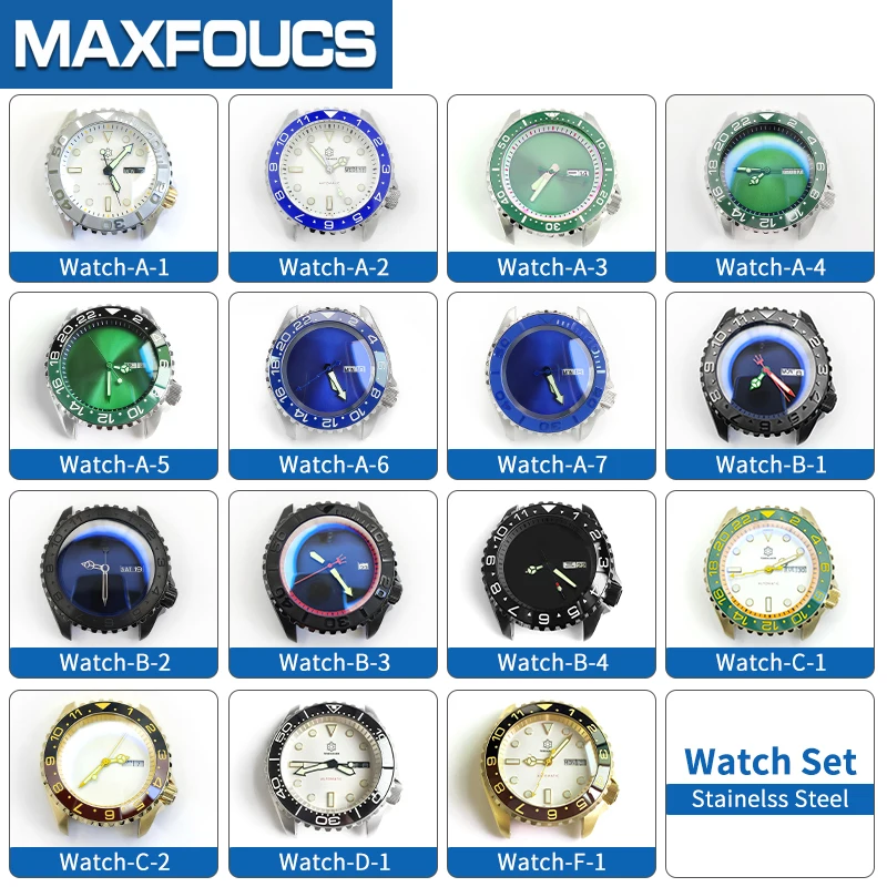 Imagem -02 - Caixa do Relógio de Mergulho Água Fantasma com Vidro Safira com Luminos Verde Dial Nh36 35 Movimento para Seiko Skx007 009 Aço Inoxidável