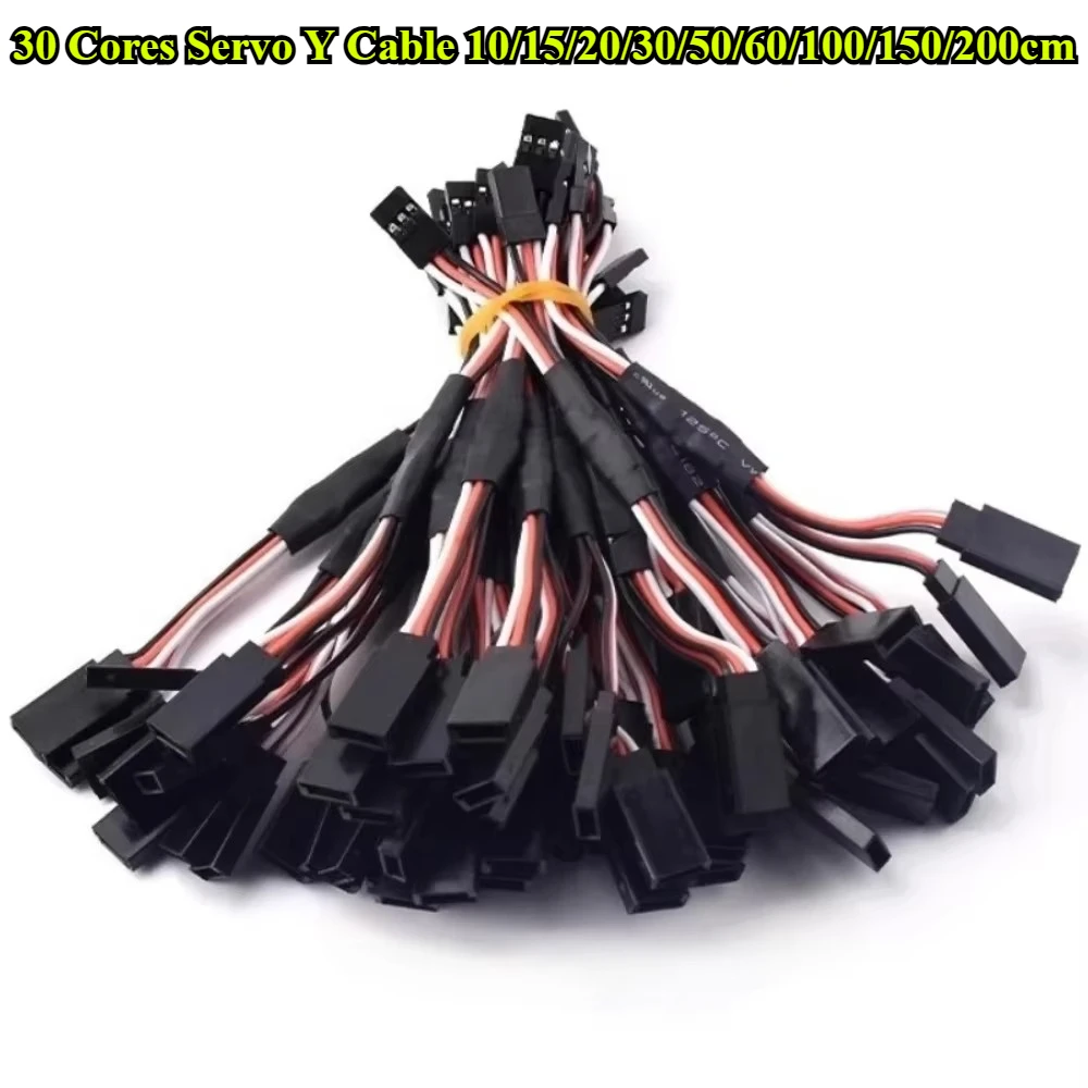 30 Cores Y-Type Servo Extension Cable JR Signal Line 3-Pin Splitter Cord For RC Car Airplane Servos Helicopter Cable Lead Wire