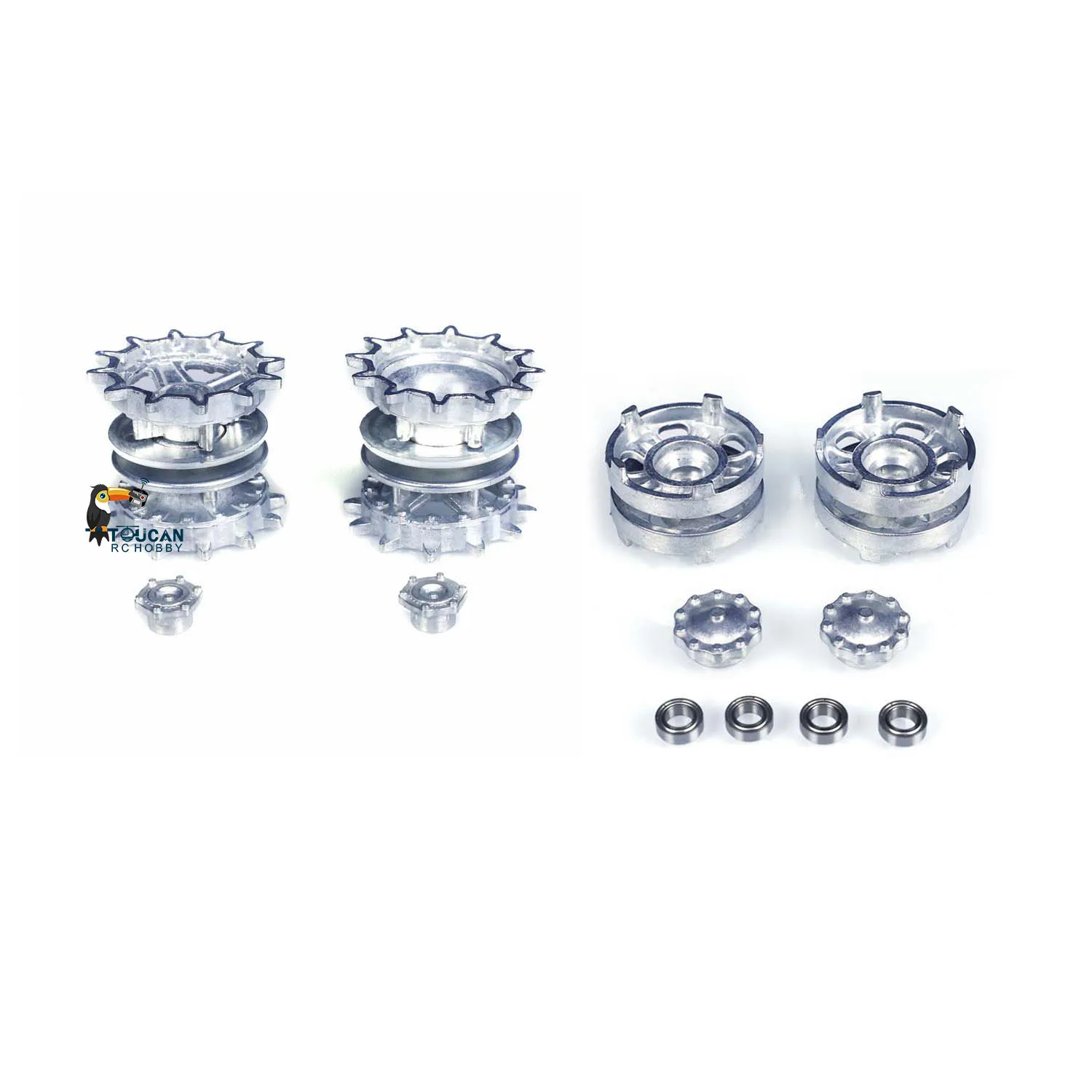 

1 Pair of Metal Sprockets Idlers Wheel Spare Part for 1:16 HengLong RC Tanks Russia T90 3938 Models Toy Accessories TH22702