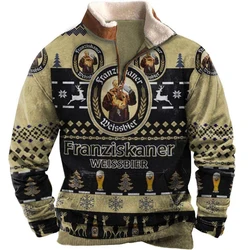 New Casual Stand Collar Hoodie Mens Patchwork Long Sleeve Zipper Sweatshirts 2024Fall Men Clothing Vintage Loose Pullover Tops