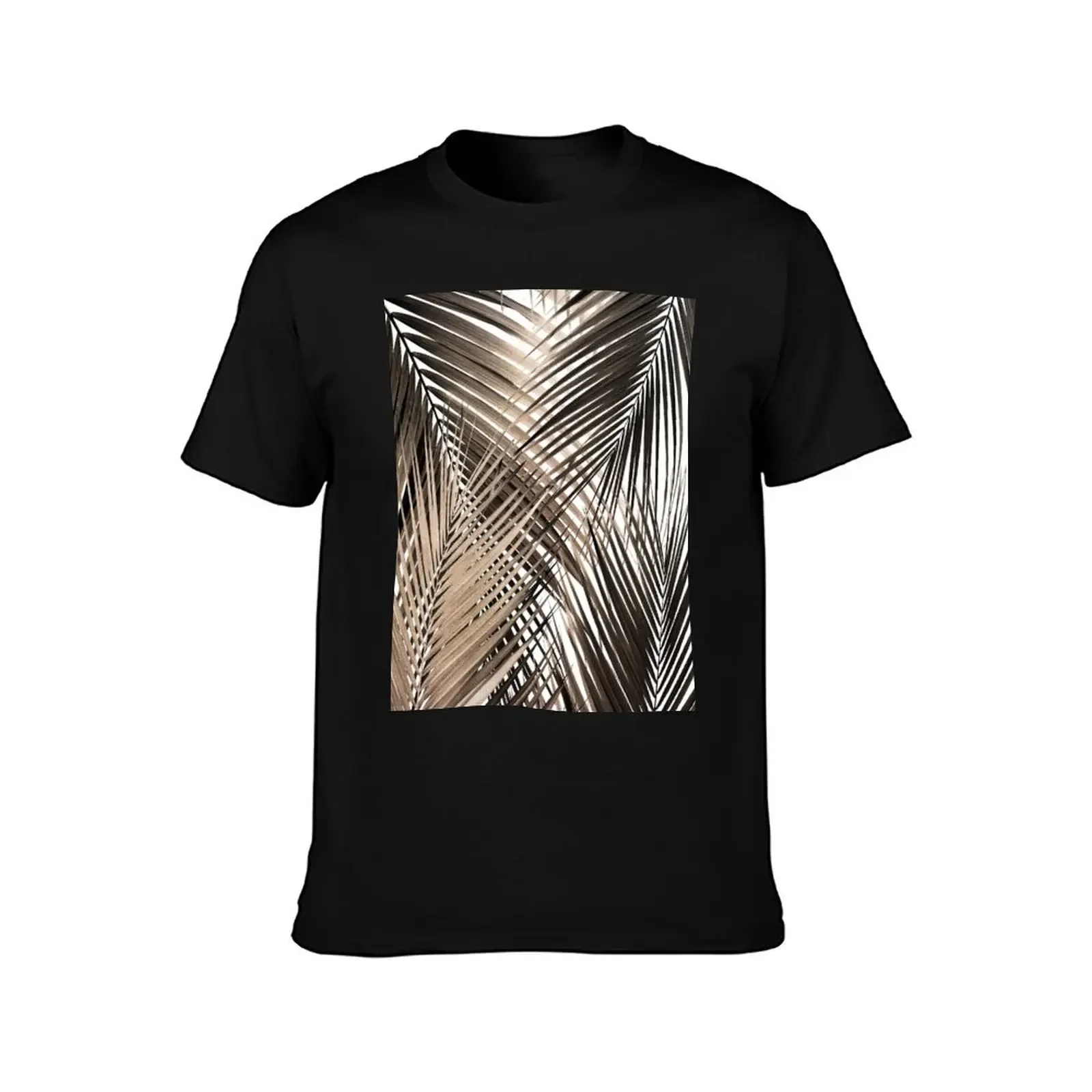 Golden Brown Palm Leaves Dream - Cali Summer Vibes #1 #tropical #decor #art T-Shirt Clothing men t shirts high quality